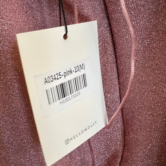 NWT Hello Molly Surge of You Midi Dress, Pink Shimmer, Size 6/M - Picture 10 of 13
